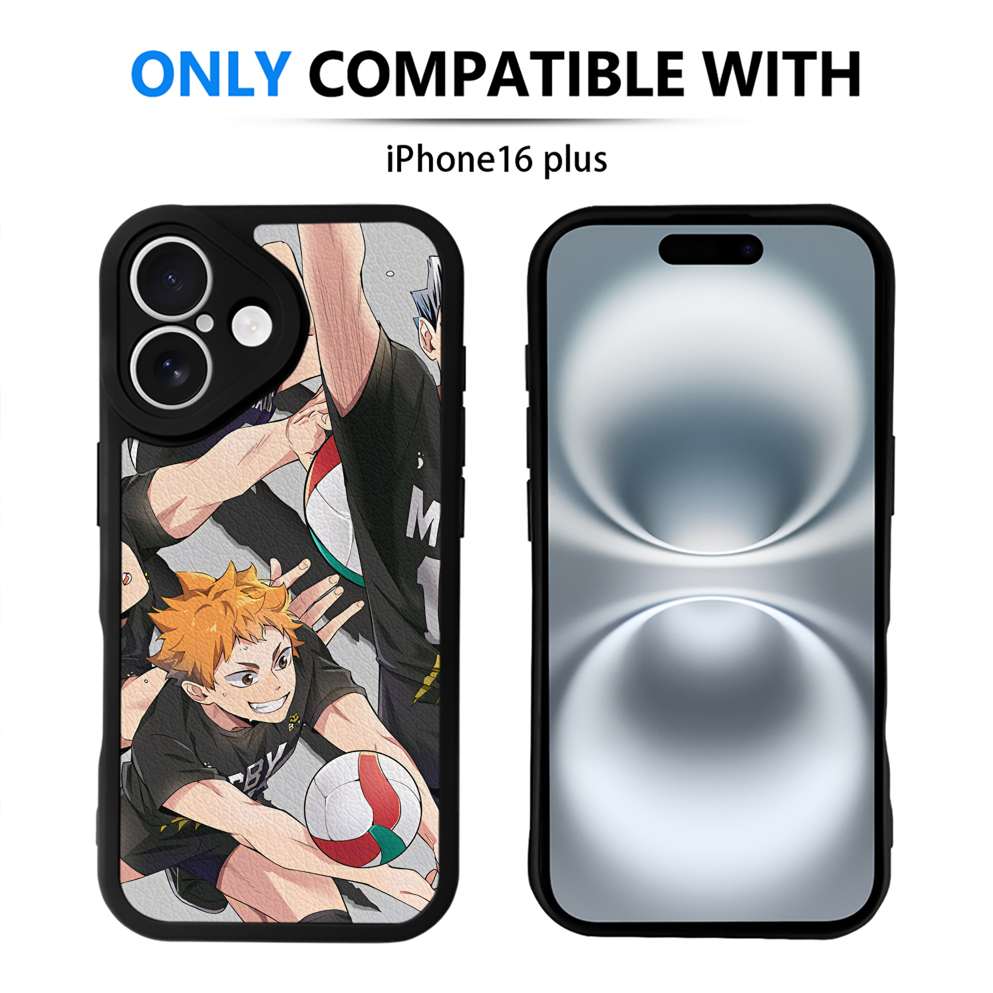 （画像用） ハイキュー!! Haikyu!! 【iPhone 16シリーズ対応】シリコンスマホケース（レザー調） 材質：シリコン